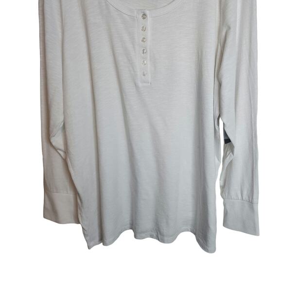 Torrid Supersoft Slub Scoop Neck Long Sleeve Tee, Bright White, 2X, NWT - Picture 3 of 7